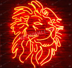 Lion Face Art Neon Sign (Big) ๐ฅ