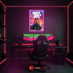 Grand Theft Auto VI UV LED Neon Sign - GTA 6 Wall Decor