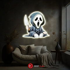 Scary Ghost UV Neon Sign π» β Add a Spooky Glow to Your Space!