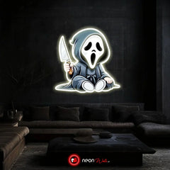 Scary Ghost UV Neon Sign π» β Add a Spooky Glow to Your Space!