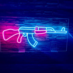 AK-47 Gun Neon Sign