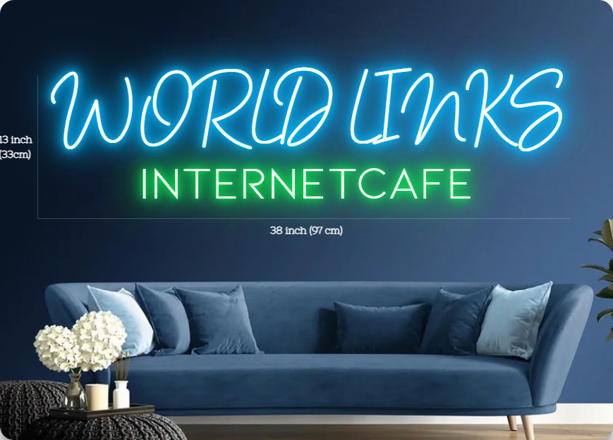 WORLD LINKS Customized Neon Sign