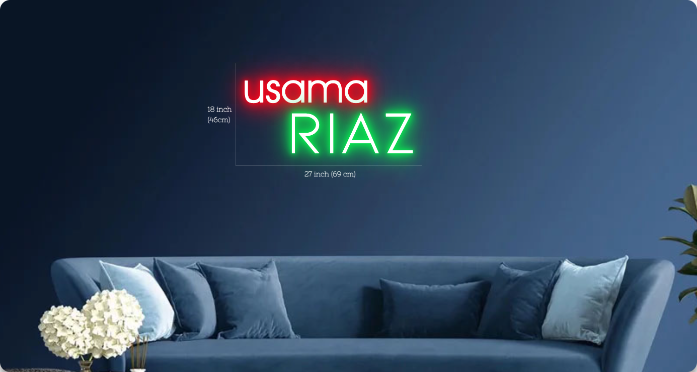usama Customized Neon Sign