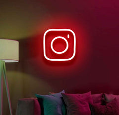 Instagram Logo Neon Sign - A Vibrant Fusion of Social Media