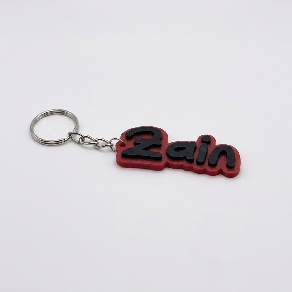 Custom Key Chain - Red Background