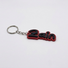Custom Key Chain - Red Background