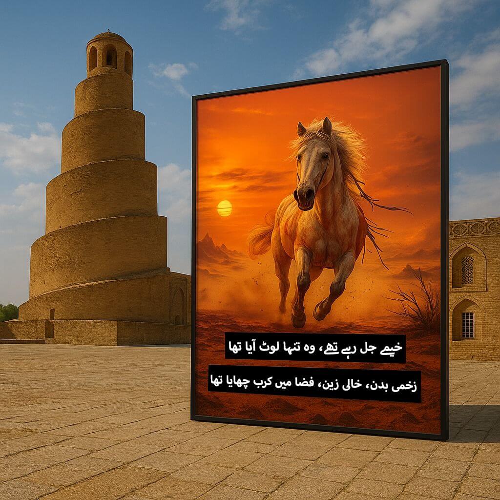 Zuljanah | ذوالجناح - Muharram - Neon Poster Frame