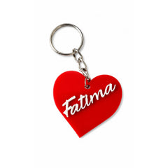 Custom Key Chain - Red Heart