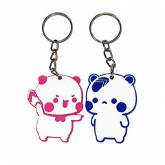 Custom Key Chain - Cute Couple Fighting Keychain