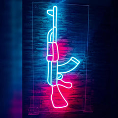 AK-47 Gun Neon Sign